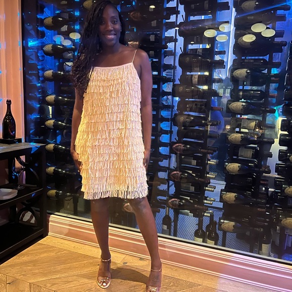 Fringe cream dress - Picture 2 of 2